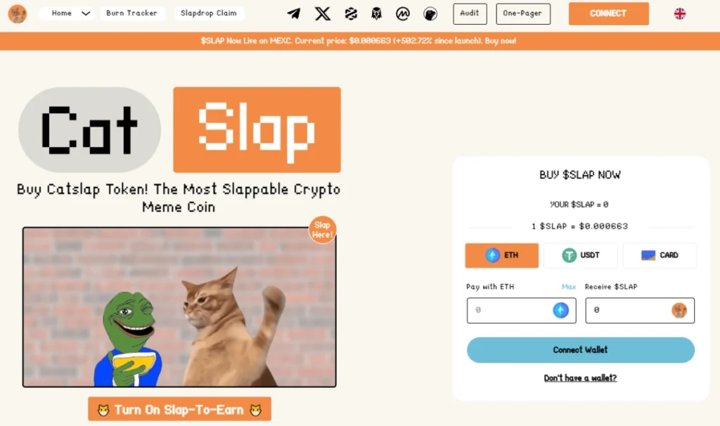 Catslap Token Homepage