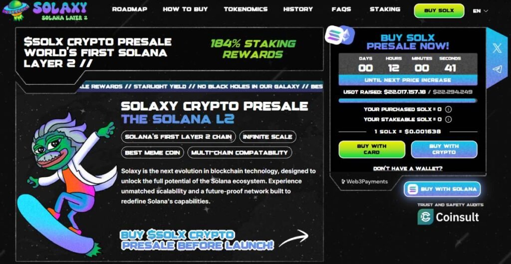 Solaxy Token Homepage